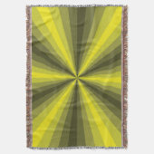 Optische illusie Gele schroefdraad Deken (Voorkant Verticaal)