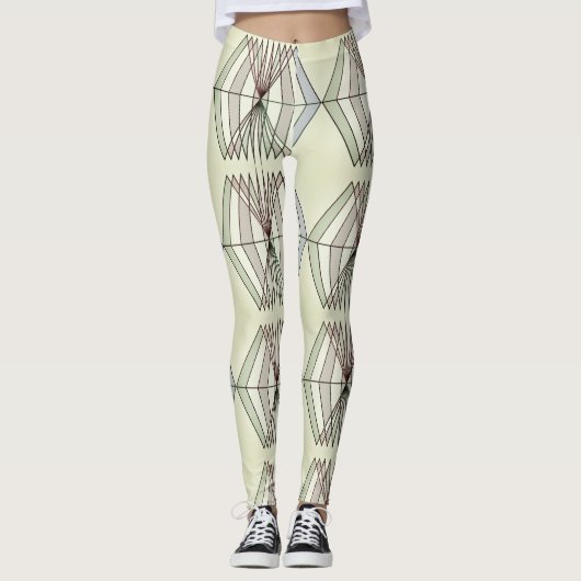optische illusie geometrische kunstbuizen leggings (Voorkant)