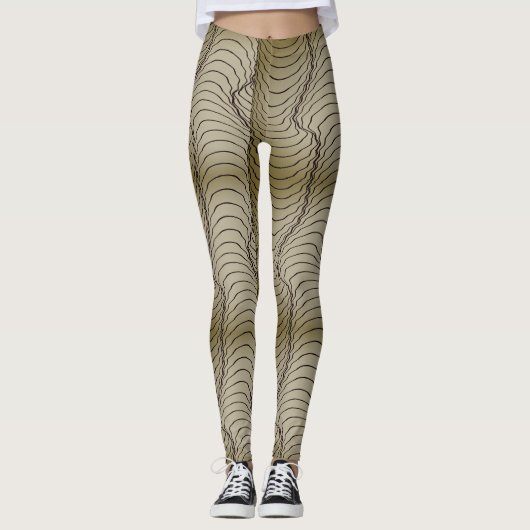 optische illusie geometrische kunstbuizen leggings (Voorkant)