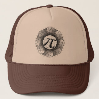 Optische Illusie Geometrische Pi Symbool π Trucker Pet