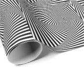 Optische Illusie: Gestreept Geometrisch Abstract. Cadeaupapier (Rol Hoek)