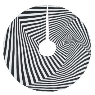 Optische Illusie: Gestreepte Geometrische Abstract Kerstboom Rok
