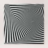 Optische illusie: gestreepte geometrische Abstract Legpuzzel (Verticaal)