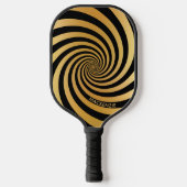 Optische illusie Gold spiraalvormig, aangepaste kl Pickleball Paddle (Voorkant)