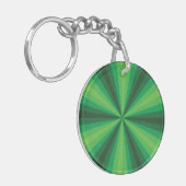 Optische Illusie Groene Acryl Sleutelhanger (Voorkant Links)