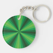 Optische Illusie Groene Acryl Sleutelhanger (Achterkant)