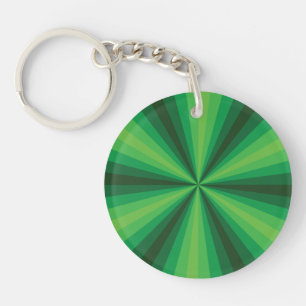 Optische Illusie Groene Acryl Sleutelhanger