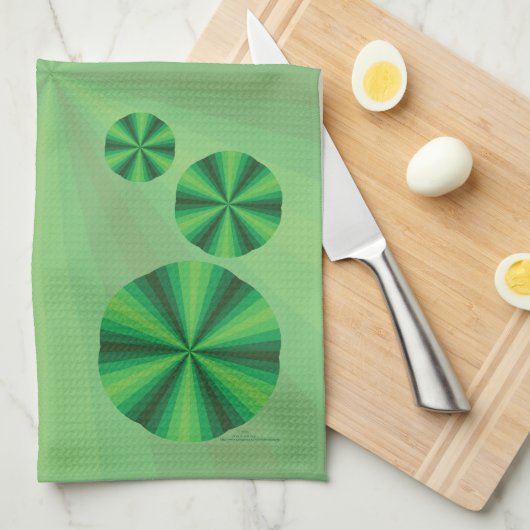 Optische Illusie Groene Handdoek (Quarter Fold)