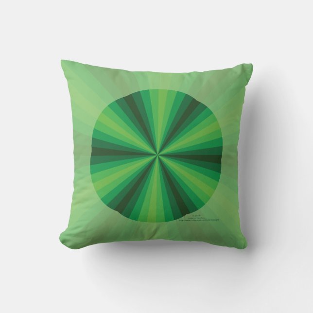 Optische Illusie Groene Kussen (Voorkant)