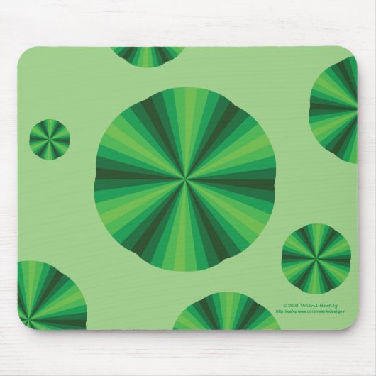 Optische illusie Groene Mousepad Muismat (Voorkant)