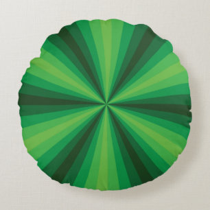 Optische Illusie Groene Ronde Kussen