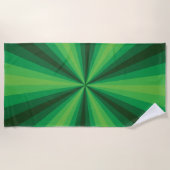 Optische Illusie Groene Strandhanddoek Strandlaken (Voorkant)