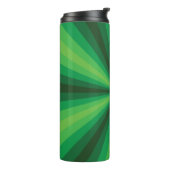 Optische illusie groene thermische trommel thermosbeker (Gedraaid links)