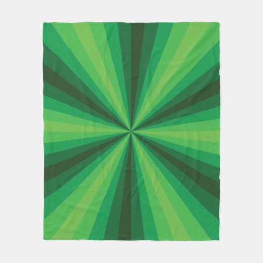 Optische Illusie Groene Vlokken Deken (Voorkant)