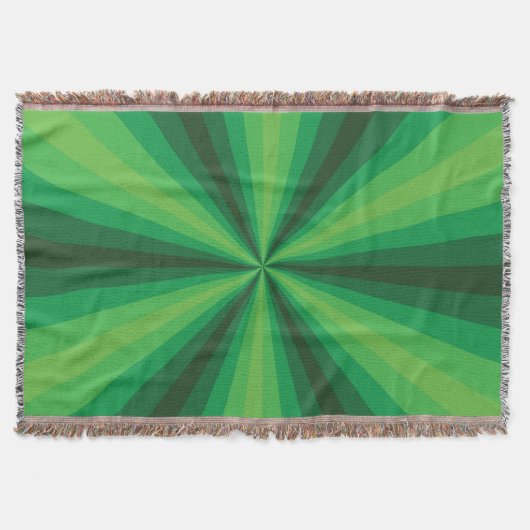 Optische Illusie Groene Worpdeken Deken (Voorkant)