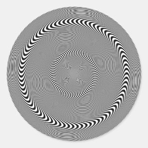 Optische illusie - Hypnose gemakkelijk Ronde Sticker