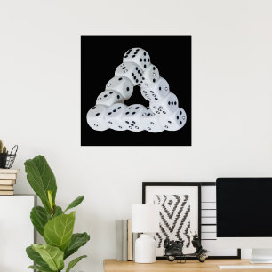 Optische illusie-ijs poster