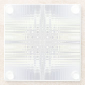 Optische illusie kleurrijke fractal glazen onderzetter (Achterkant)