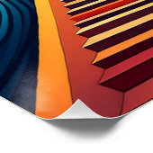 Optische Illusie Kunst – Levendig Eindeloos Pad Perfect Poster (Hoek)