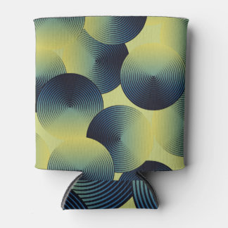 Optische illusie, lineaire cirkels, naadloos patro blikjeskoeler