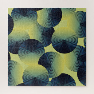 Optische illusie, lineaire cirkels, naadloos patro legpuzzel