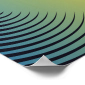 Optische illusie, lineaire cirkels, naadloos patro poster (Hoek)