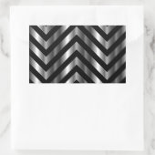 Optische illusie met metalen staven en zigzaglijne rechthoekige sticker (Tas)