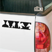 Optische illusie met urnen en vogels tijdens de vl bumpersticker (Op Truck)