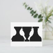 Optische illusie met vogels en urnen briefkaart (Staand voorkant)