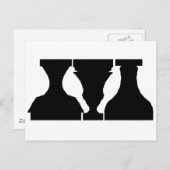 Optische illusie met vogels en urnen briefkaart (Voorkant / Achterkant)
