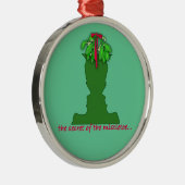 optische illusie mistletoe metalen ornament (Rechts)