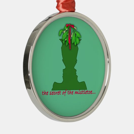 optische illusie mistletoe metalen ornament (Rechts)