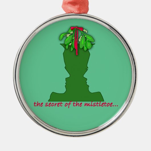 optische illusie mistletoe metalen ornament (Voorkant)
