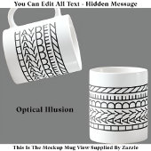 Optische illusie naam Mok 114b moderne verborgen t