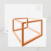 Optische illusie Onmogelijke illusie 3d geometrie Briefkaart (Voorkant / Achterkant)
