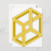 Optische illusie Onmogelijke illusie 3d geometrie Briefkaart (Voorkant / Achterkant)