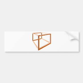 Optische illusie Onmogelijke illusie 3d geometrie Bumpersticker