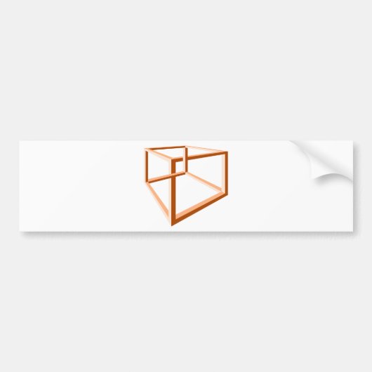 Optische illusie Onmogelijke illusie 3d geometrie Bumpersticker (Voorkant)