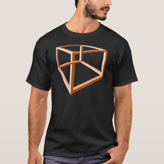 Optische illusie Onmogelijke illusie 3d geometrie T-shirt (Voorkant)