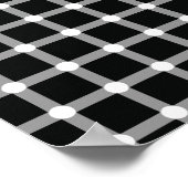 Optische illusie ontwerp zwarte Stippen verdwijnt Poster (Hoek)