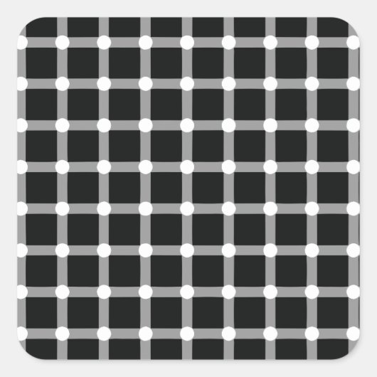 Optische illusie ontwerp zwarte Stippen verdwijnt Vierkante Sticker (Voorkant)