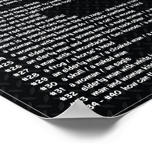 OPTISCHE ILLUSIE OPLOSSING POSTER (Hoek)