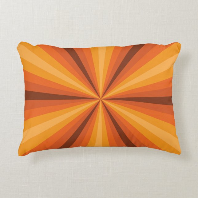 Optische illusie oranje accentkussen accent kussen (Voorkant)