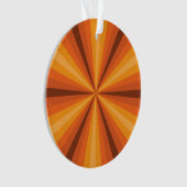 Optische Illusie Oranje Acryl Ornament (voorkant)