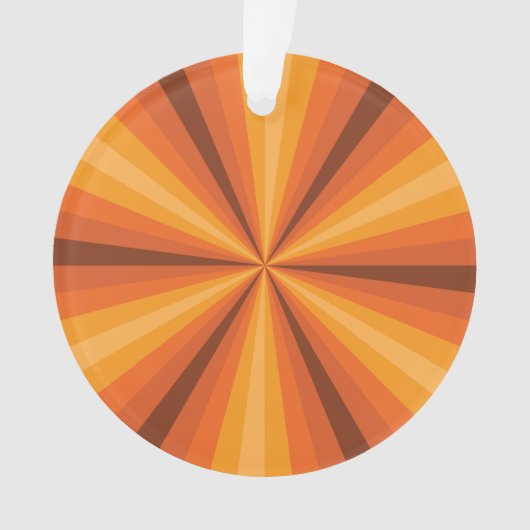 Optische Illusie Oranje Acryl Ornament (voorkant)