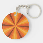 Optische Illusie Oranje Acryl Sleutelhanger (Achterkant)