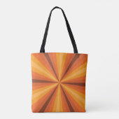 Optische Illusie Oranje All-Over-Print Tas (Achterkant)