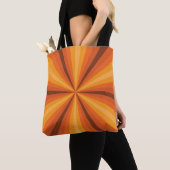 Optische Illusie Oranje All-Over-Print Tas (Dichtbij)