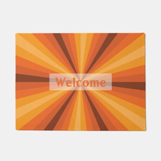Optische Illusie Oranje Deurmat (Voorkant)
