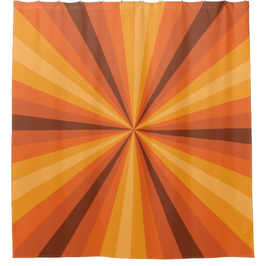 Optische Illusie Oranje Douchegordijn (Voorkant)